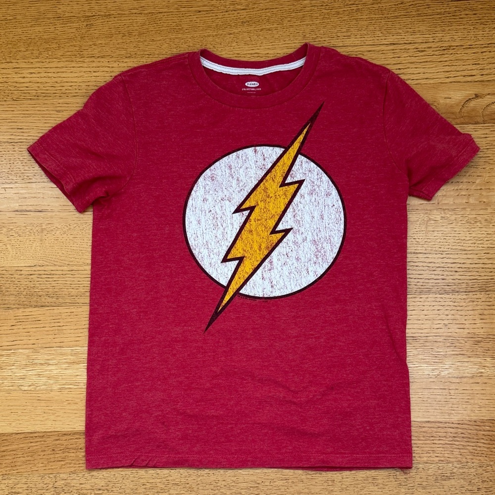 Old Navy Red Lightning Bolt Kids Tee